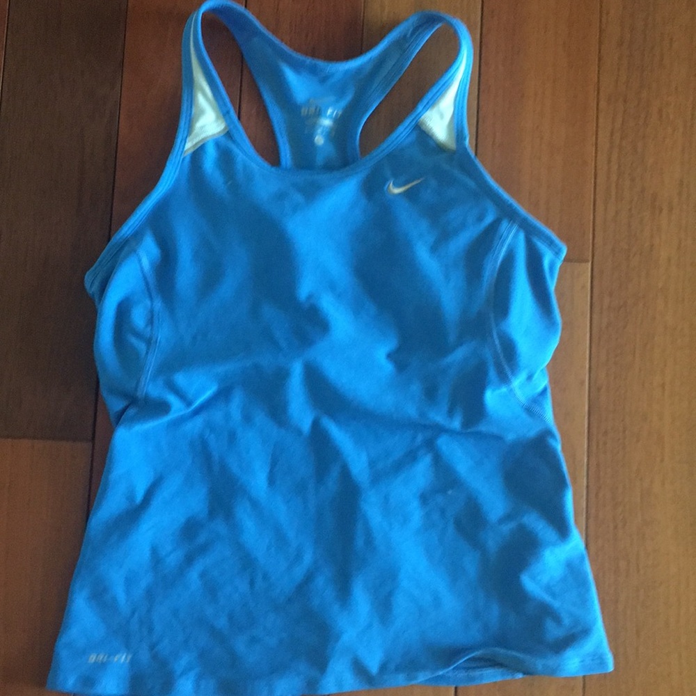 NIKE dry fit tank with built in bra